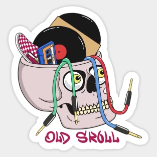 Old Skull Sticker